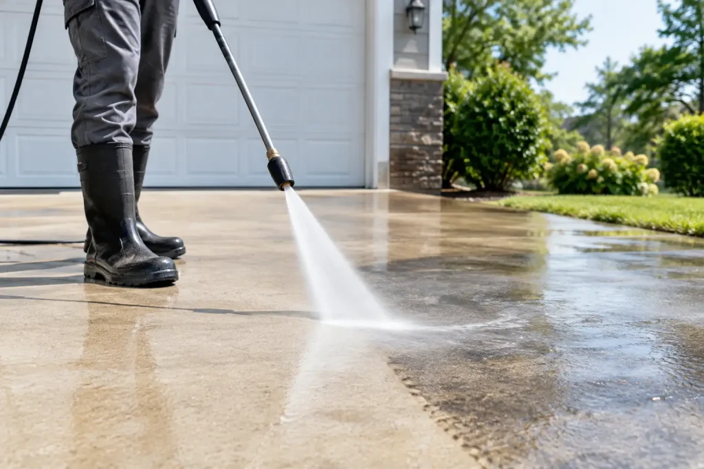 Driveway Pressure Washing That Protects Concrete